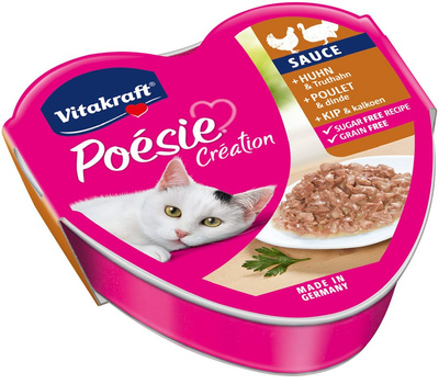 Vitakraft POESIE natvoer voor katten met kip en kalkoen 85g