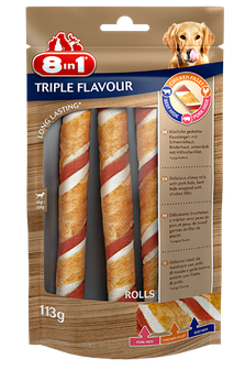 8in1 Triple Flavour Twisted Sticks voor Honden 113g