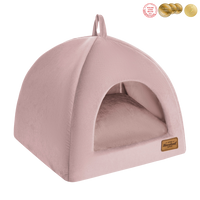 RECOBED hondenkrat Welurove lila roze S 40x40cm