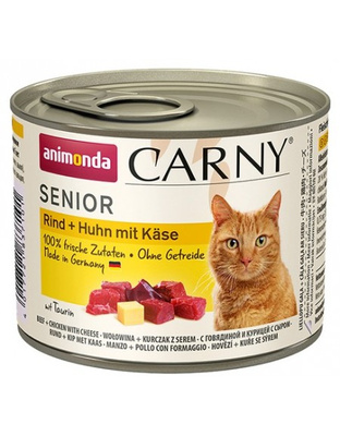 Animonda Cat Carny Senior Rundvlees + Kip met Kaas 200g