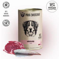 Paka Zwierzaka Rundvlees en haring 400g