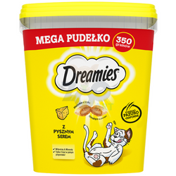 DREAMIES Mega Box 350 g - aanvullende voeding voor volwassen katten, met heerlijke kaas