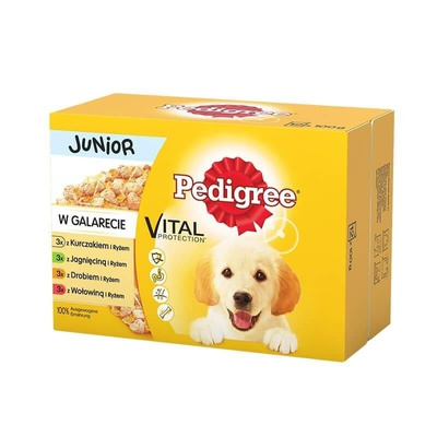 PEDIGREE Junior mix smaken in gelei 12x100g