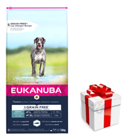 Eukanuba Adult Large Grain Free Zalm 12kg + GRATIS een verrassing voor je hond!
