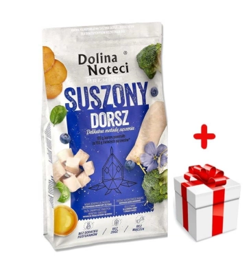 DOLINA NOTECI Premium Kabeljauw - gedroogd hondenvoer 9kg + GRATIS een verrassing voor je hond!