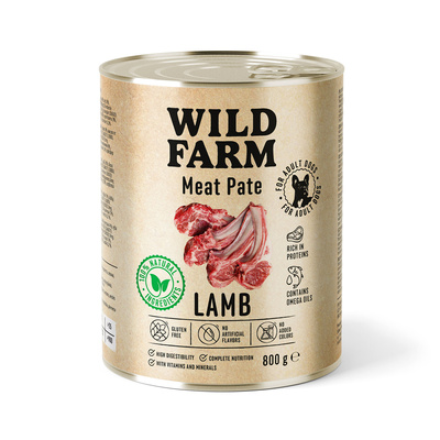 WILD FARM Pate Lam 800g glutenvrij hondenvoer