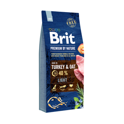 Brit Premium By Nature Light met kalkoen en haver 2x15kg