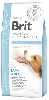 Brit Grain Free Veterinary Diet Hond Obesitas Lam Met Erwten 12kg