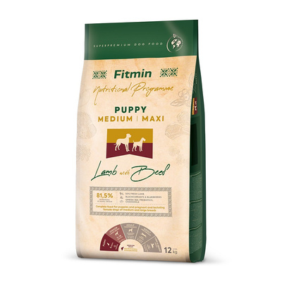FITMIN Medium Maxi Puppy Lam&Rund 12kg