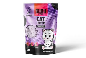 BUBU Pets Siliconen niet-klonterende kattenbak Micro lavendel paars 3.8l