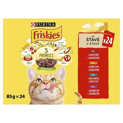 PURINA Friskies Kattenvlees in saus MIX smaken 24x85g