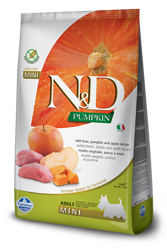 Farmina N&D Pumpkin Grain Free Canine Adult Mini everzwijn & appel 800g