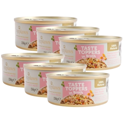 Applaws Taste Toppers Naturel Nat Hondenvoer Kip met Ham en Groenten 6x156g