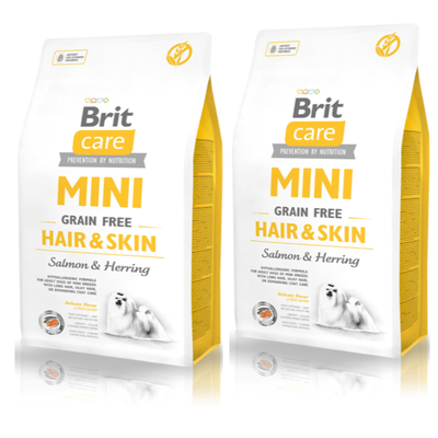 Brit Care Mini Graanvrij Haar & Huid 2x7kg