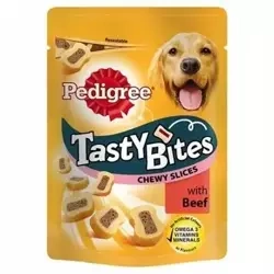 Pedigree Tasty Bites Chewy Slice Adult hondensnack met rundvlees 155g