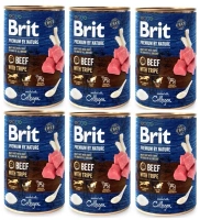 Brit Premium By Nature Rundvlees met Pens 6x400g 