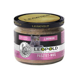 Leopold Pate Mousse met kalkoenvlees voor katten 300g (Potje)