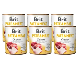 Brit Pate & Vlees met Kip 6x800g