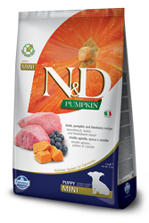 Farmina N&D Pumpkin Grain Free Canine Puppy Mini Lamb&Blueberry 2,5kg