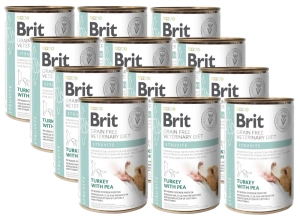 Brit Green Free Veterinary Diet Honden Struviet Kalkoen met Erwten 12x400g