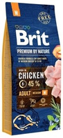 Brit Premium By Nature Adult M met Kip 15kg + GRATIS een verrassing voor je hond!