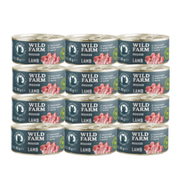 WILD FARM Mousse Lam 12x80g - graanvrije mousse voor katten