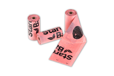 Zolux Starchbag composteerbare afvalzakken roze 15st