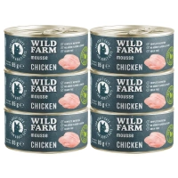 WILD FARM Mousse Kip 6x80g - graanvrije mousse voor katten