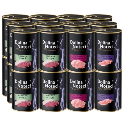 Dolina Noteci Premium voor katten rijk aan ganzen 24x400g mix van smaken