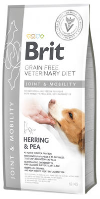 Brit Grain Free Veterinary Diet Hond Gewrichten & Mobiliteit Haring met Erwten 2x12kg