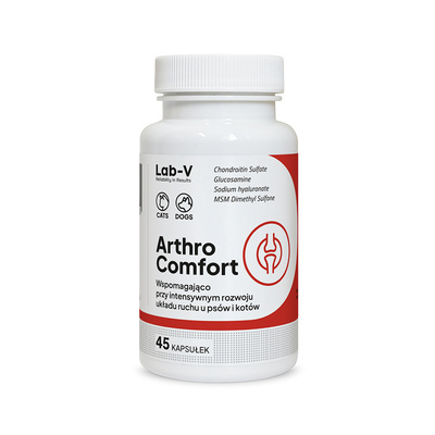 LAB-V Arthro Comfort - Uitgebreide ondersteuning van de gezondheid van gewrichten en bewegingsapparaat voor honden en katten 45 capsules