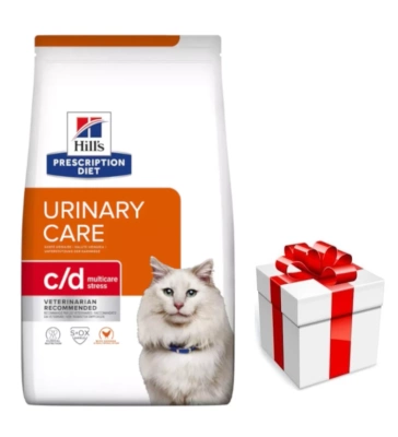 Hill's PD Prescription Diet Feline c/d Multicare Stress 8kg + GRATIS een verrassing voor je kat!