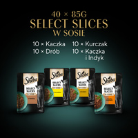  SHEBA Selection Select Slices Kippenreepjes zakjes  40x85g 