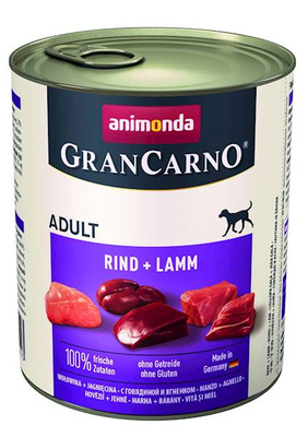 Animonda Grancarno Adult Hond Rund + Lam 800g