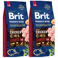 Brit Premium By Nature Senior L+XL met Kip 2x15kg
