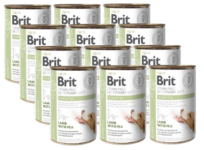 Brit Grain Free Veterinary Diet Hondendieet met Lam en Erwten 12x400g