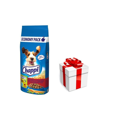 Chappi Droogvoer voor honden met Rundvlees, Gevogelte en Groenten 13,5 kg + GRATIS een verrassing voor je hond!