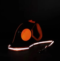 NUXIE® automatische hondenriem reflecterend koord 3m 15kg oranje 