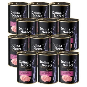 DOLINA NOTECI Premium voor gesteriliseerde katten rijk aan kalkoen 12x400g
