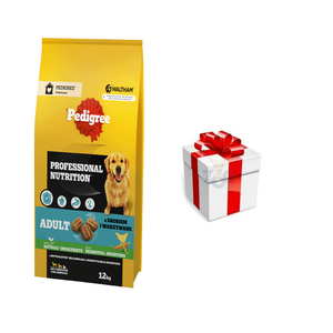 PEDIGREE® Adult Professional Nutrition 12kg met gevogelte en groenten - droog compleetvoer voor volwasse + GRATIS een verrassing voor je hond!n honden van grote en middelgrote rassen