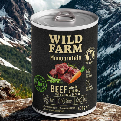 Wild Farm Monoprotein Beef 400g hypoallergeen hondenvoer
