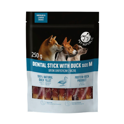 PetRepublic dental chew met eend voor honden 250g M