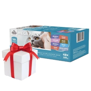 Frendi zakjes voor katten vissmaak in saus 48x100g + VERRASSING VOOR DE KAT