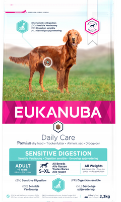 Eukanuba Dog Dry Daily Care Adult Gevoelige Spijsvertering Alle Rassen Kip Zak 2.3 kg