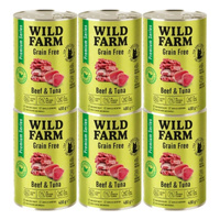 WILD FARM Premium Graanvrij Rundvlees en Tonijn 6x400g - graanvrij kattenvoer