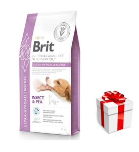 Brit GF Veterinary Diets Hond Ultra-Hypoallergeen Insect 12kg + GRATIS een verrassing voor je hond!