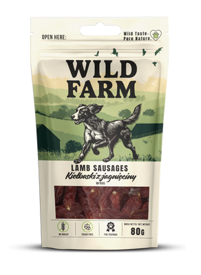 WILD FARM lamsworstjes 80g hondensnoepjes