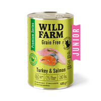 WILD FARM Premium Grain Free Kalkoen en Zalm 6x400g - graanvrij kittenvoer