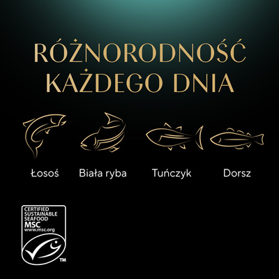 SHEBA Sauce Collection Fish Flavours Sachets 40x85 g - volledig natvoer voor volwassen katten, in saus