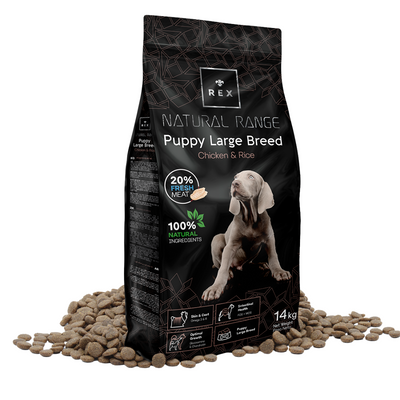 Rex Natural Range Puppy Grote Rassen Kip & Rijst 14kg
